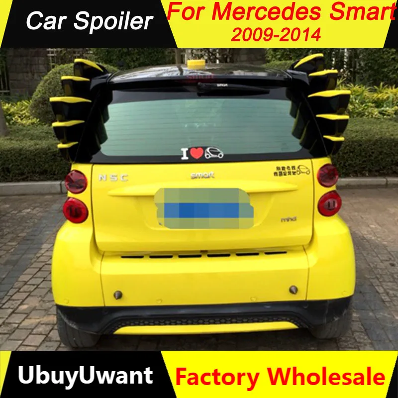 

For Mercedes - Benz Smart ABS Material Car Rear Trunk Wing unpaint Color spoiler for Smart Fortwo Coupe 2-Door Spoiler 2009-2014
