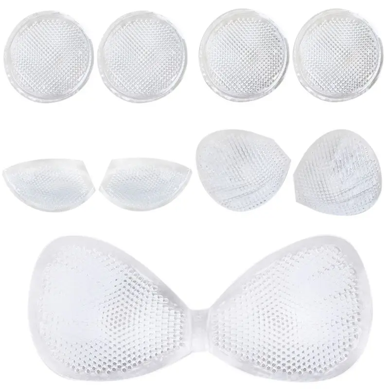 

Силиконовые вставки для бюстгальтера с Сотами, дышащие перфорированные пуш-ап усилители, полуклейкие бесшовные груди для бикини