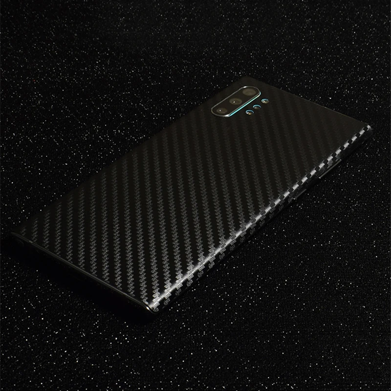 3D углеродное волокно/кожа/дерево скины Телефон задняя наклейка для SAMSUNG Galaxy Note 10 Plus Note 10 A60 A80 Прозрачный матовый стикер
