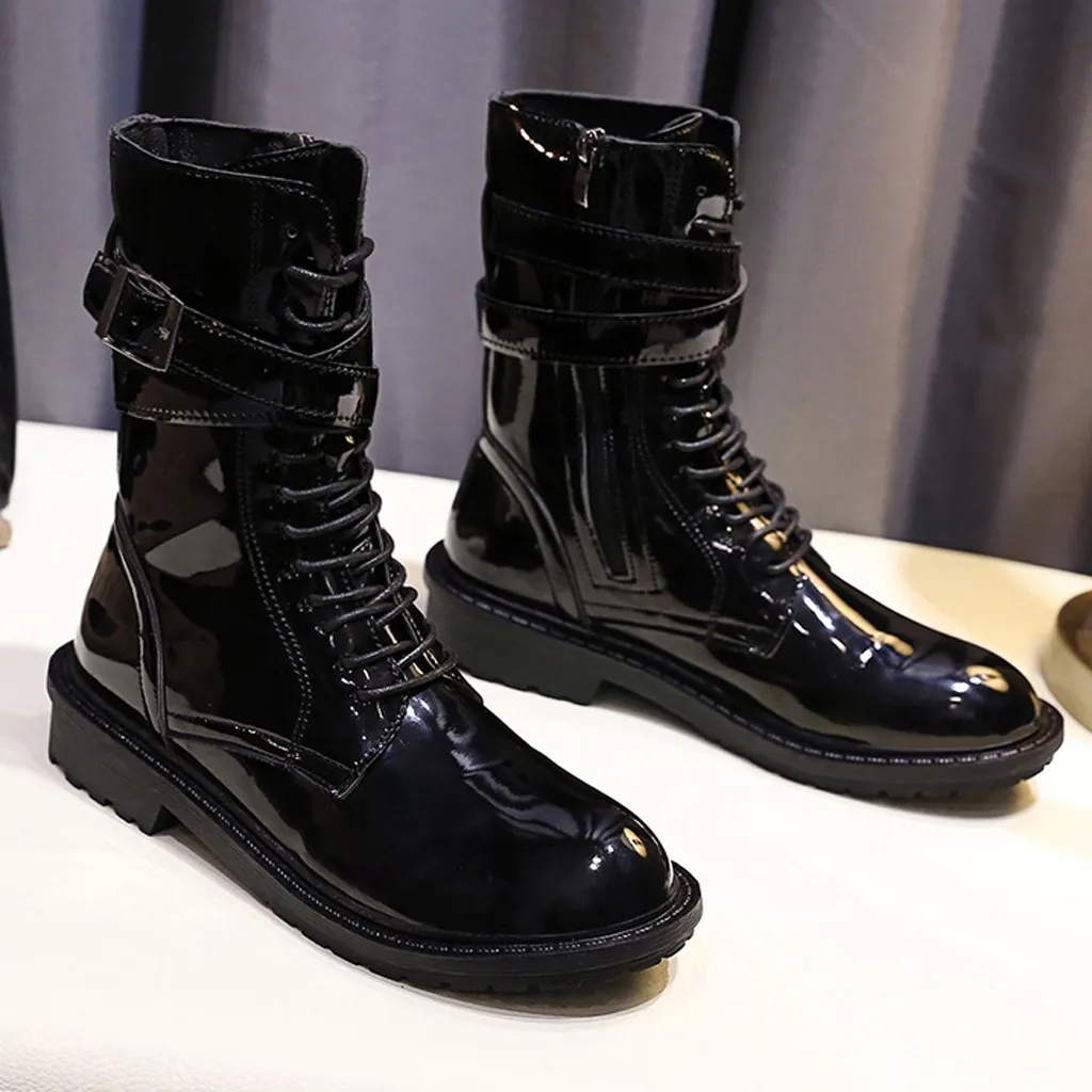 Женские сапоги В рыцарском стиле повседневные на квадратном каблуке с застежкой