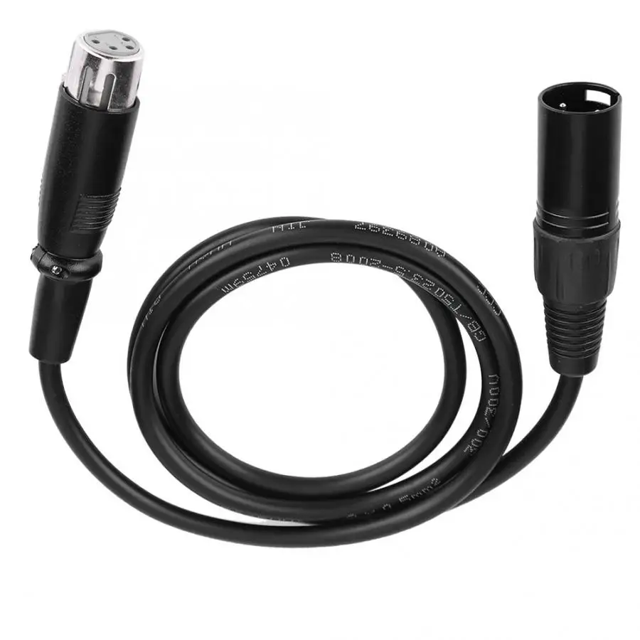 4pin XLR кабель для мужчин XLR Женский силовой кабель адаптация XLR к XLR Женский шнур 100 см кабель питания