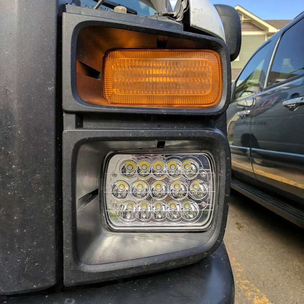 

1 Pair 6"x7" LED Headlight 45W Waterproof Daytime Running Light Car Truck Vehicle High Beam Low Beam Light DRL