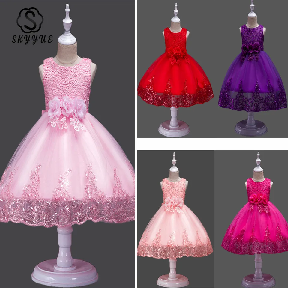 Женское платье с цветочным принтом Skyyue однотонное вышивкой без рукавов круглым