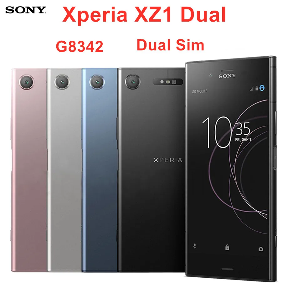 Sony Xperia XZ1 Dual G8342 Dual Sim LTE Android Восьмиядерный ram 4 Гб rom 64 Гб 5," 19MP и 13MP отпечаток пальца NFC мобильный телефон