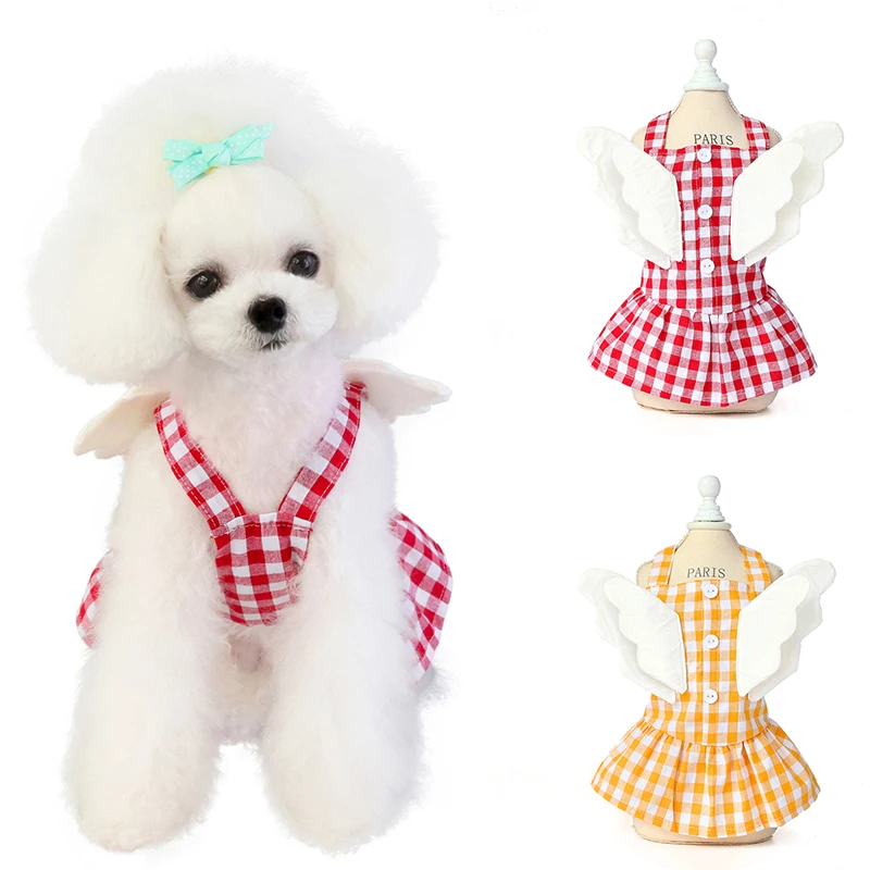 Летнее милое платье для собаки одежда маленькой вечерние нее свадебное на день
