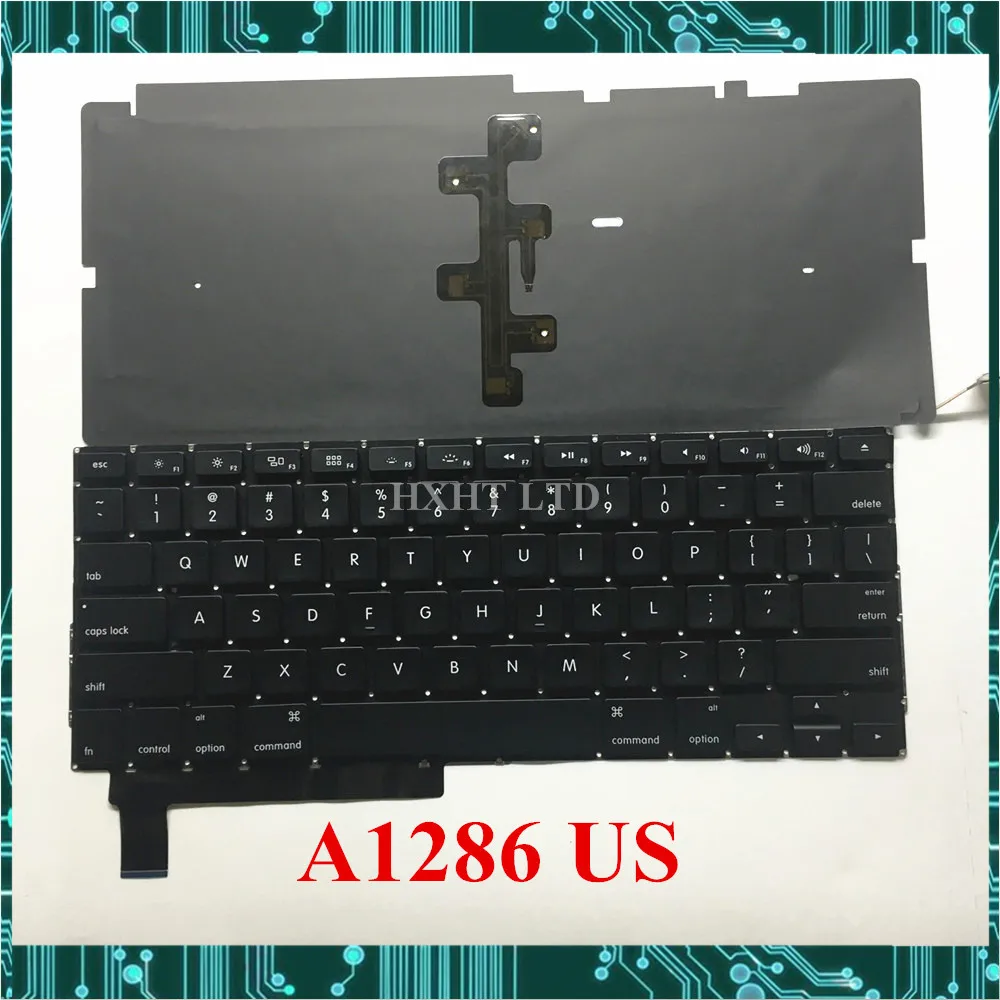 Клавиатура для ноутбука Macbook Pro клавиатура с подсветкой A1286 15 дюймов США