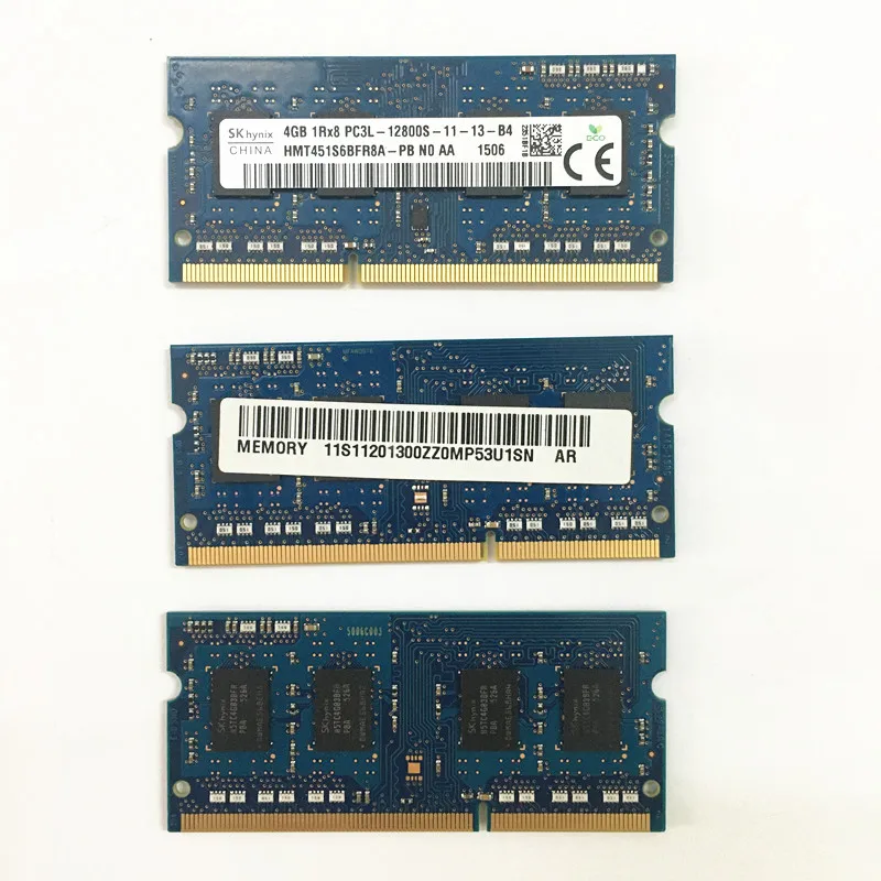 

SKhynix DDR3 RAM 4GB 1Rx8 PC3L-12800S-11-13 DDR3 4GB 1600MHz memory 1.35V laptop ram used in good condition