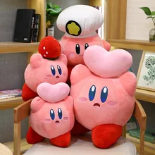 32-60CM Kawaii Kirby Plush Toy Chef Strawberry Soft Stuffed Plush Dolls Anime Peripheral Game Characters Pillow Kids Stuffed Toy