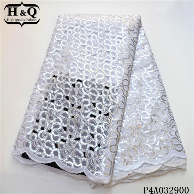 

H & Q 2021 распространенные Африканские кружева из органзы, Французская ткань с блестками, Высококачественная вышивка с камнями, нигерийские с...
