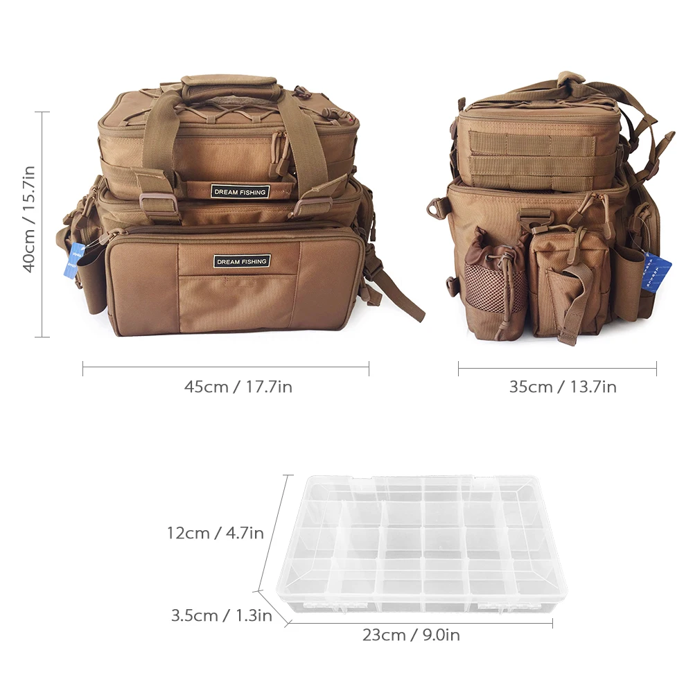 Многофункциональный рюкзак для рыбалки сумка снастей съемная комбинированная