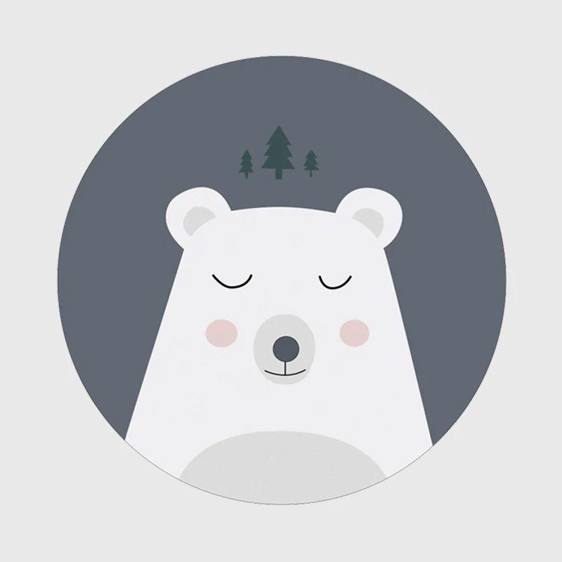 Современный мультфильм Животные с рисунком кошки медведя облако Жирафы коврики