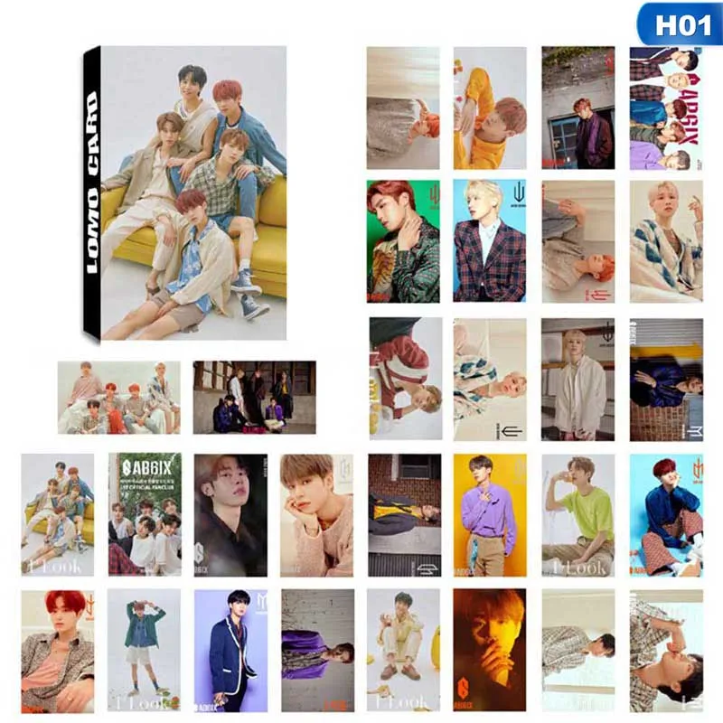 Новейший KPOP AB6IX альбом самодельная бумага Lomo карта фото плакат в виде карты HD Фотокарта 30 шт./компл. коллекция фанатов