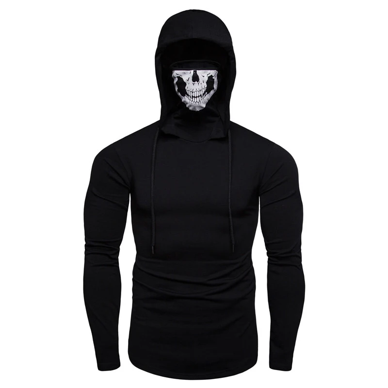 Новинка, Sudaderas Para Hombre, для фитнеса, с капюшоном, для мужчин, костюм ниндзя, маска для вызова, большой размер, с капюшоном, для мужчин, Moletom Masculino Com Capuz