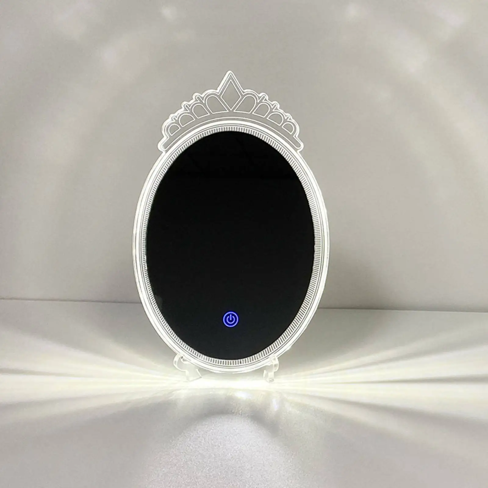 

LED Makeup Mirror With Light Lamp Desktop Rotating Cosmetic Mirror Light Adjustable Dimming USB Vanity Mirror