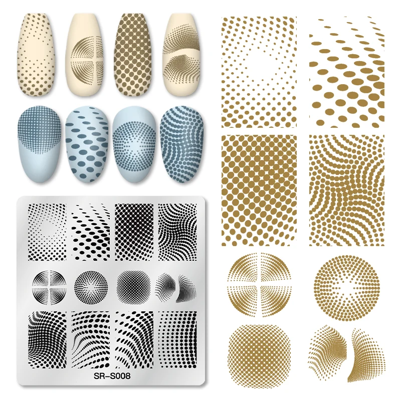 Трафарет для дизайна ногтей из нержавеющей стали в полоску | Красота и здоровье