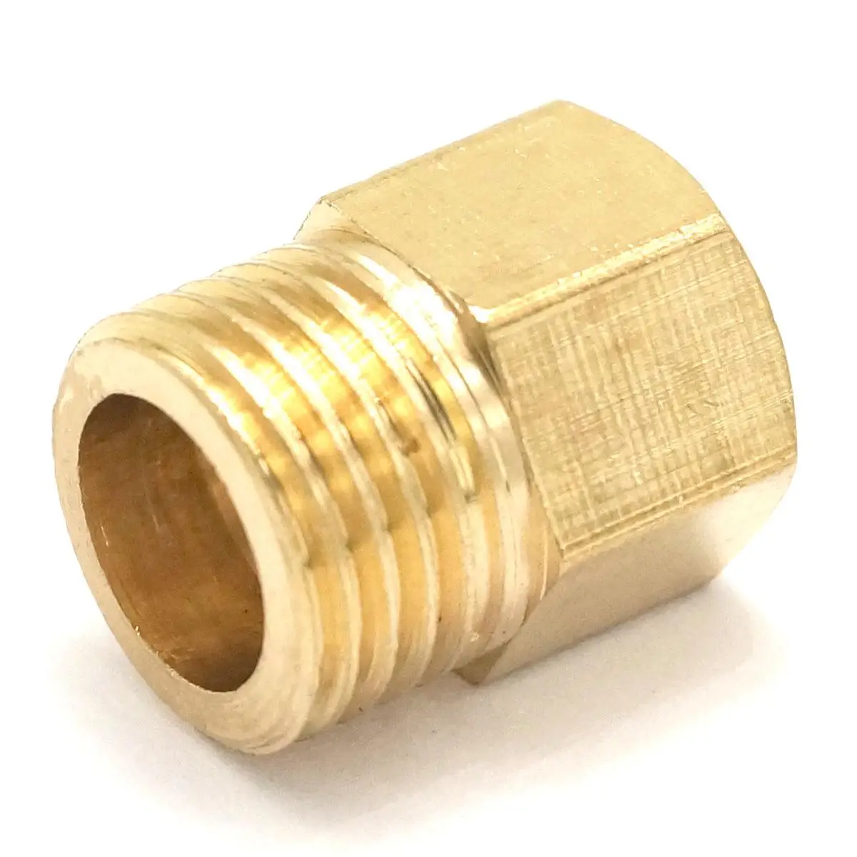 2PCS Brass Reducer Hex Head M8x1mm Female to 1/4&quot BSP Male Reducing Bush Adapter Fitting for Pressure Gauge | Обустройство дома
