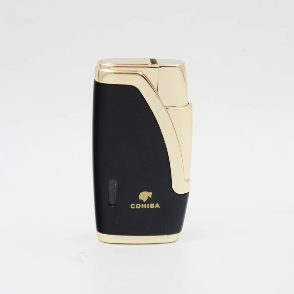 COHIBA мини-зажигалка карманная креативная Зажигалка для сигар 2 струйные бутановые