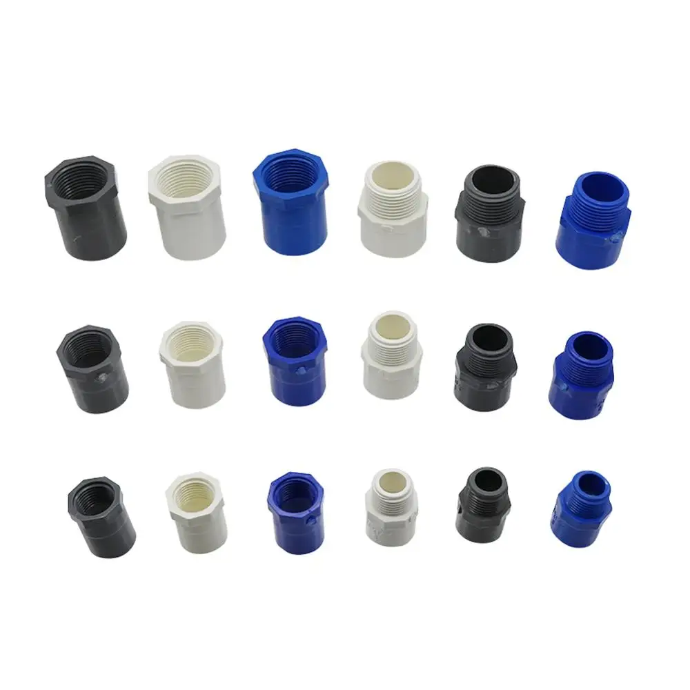 1/2" 3/4" 1" Female/Male Thread to Inner Diameter 20/25/32mm PVC Connector Water Pipe Fitting PVC Hose Repair Adapter BSP Thread