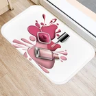 Коврик для входной двери с узором из лака для ногтей для кухни и ванной, коралловый бархатный ковер, напольные коврики, цветной нескользящий ковер, домашний декор