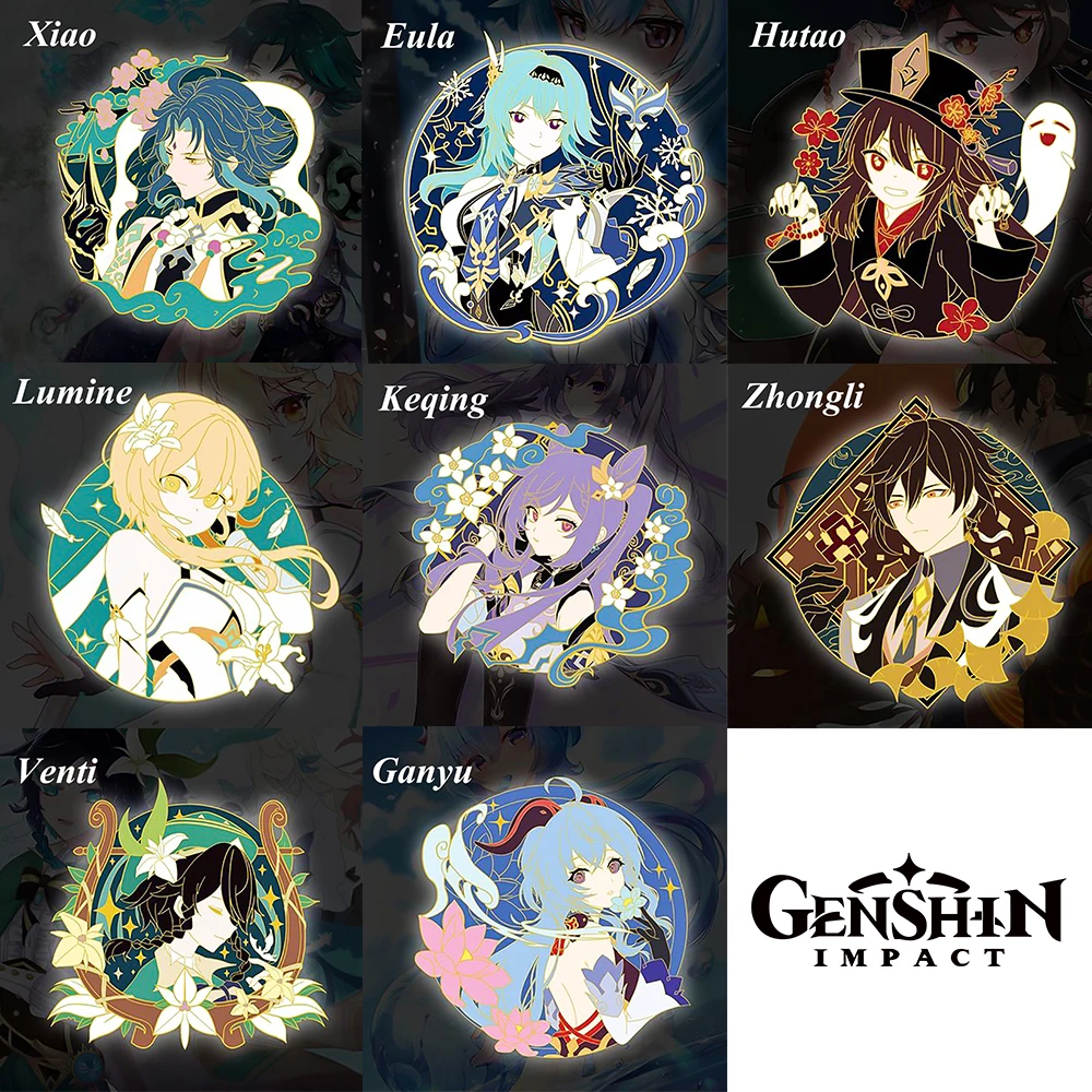 

Genshin Impact Venti Keqing Xiao Pins Metal Badge Button Brooch Pins Collection Medal Pendant Souvenir Gift For Bag Clothes