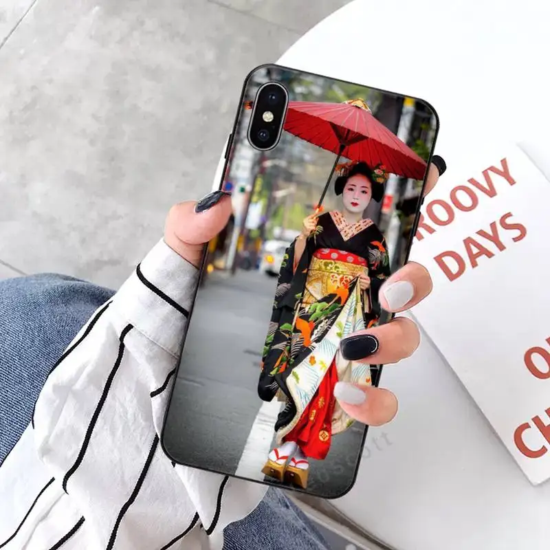 

Japanese geisha Luxury Phone Case for iPhone 11 12 mini pro XS MAX 8 7 6 6S Plus X 5S SE 2020 XR