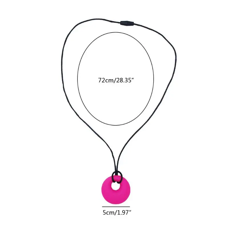

2 Pack Boys Girl Sensory Chew Necklace Silicone Chewy Pendant Jewelry for Autism Dropship