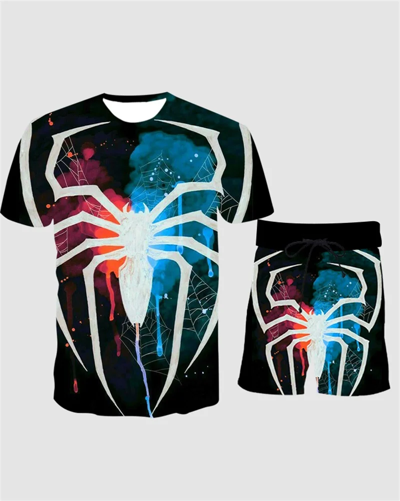 

2021 Summer Fashion New 3D Men's T shirt Sets 3D Printed Cool Pattern Short Sleeve Shorts Outdoor Leisure Fashion Men's Suit