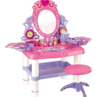 novelty makeup table toys colorful dressing table pretend play toy set with light and music for girls 3 years birthday gift