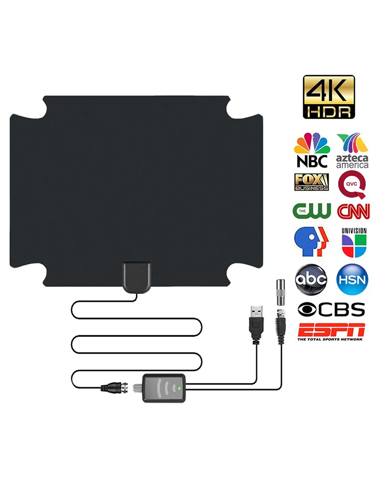 Комнатная усиленная цифровая антенна HDTV линия сигнала телевизора 80 1000