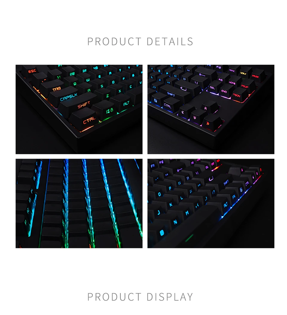 Keycool 87RGB механическая клавиатура PBT боковой люминесцентный ключ шляпа Gateron переключатель настольная игровая клавиатура