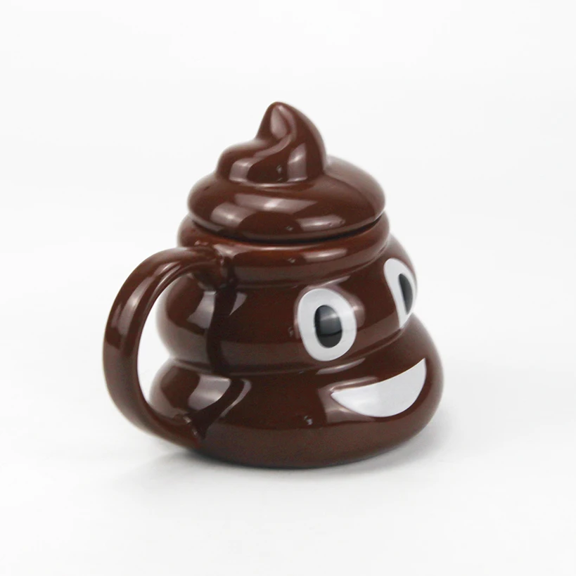 Кружка для чая и кофе Smile Poop с забавным юмором Подарочная 3d кружка крышкой ручкой