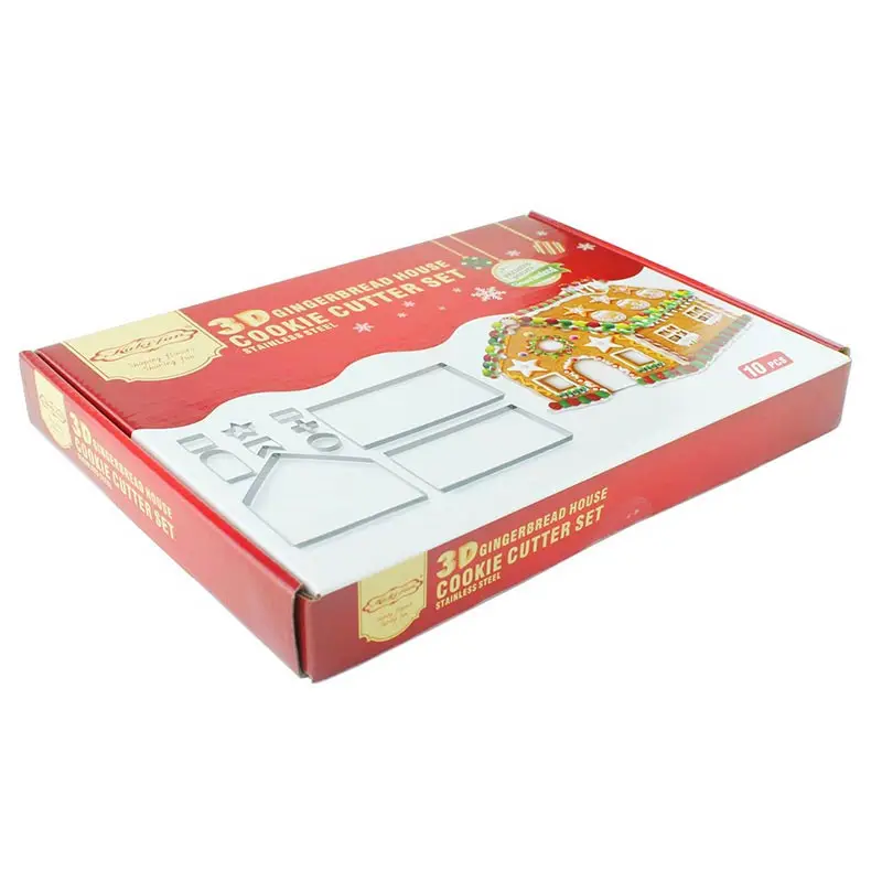 Набор из 10 штук 3D пряничный домик формочки для печенья нержавеющей стали Форма