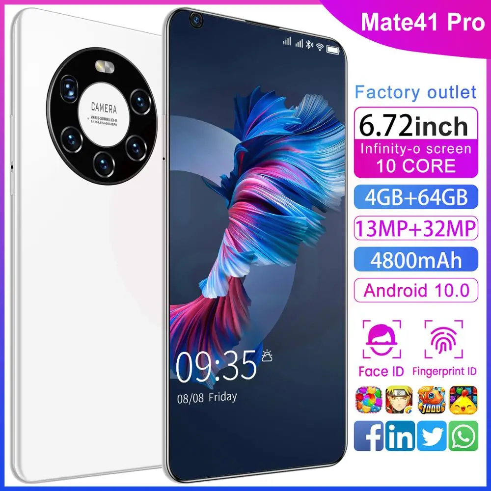 Последнее поколение! Mate41Pro 6 72 дюймов FHD + уплотнительные Экран Оперативная память