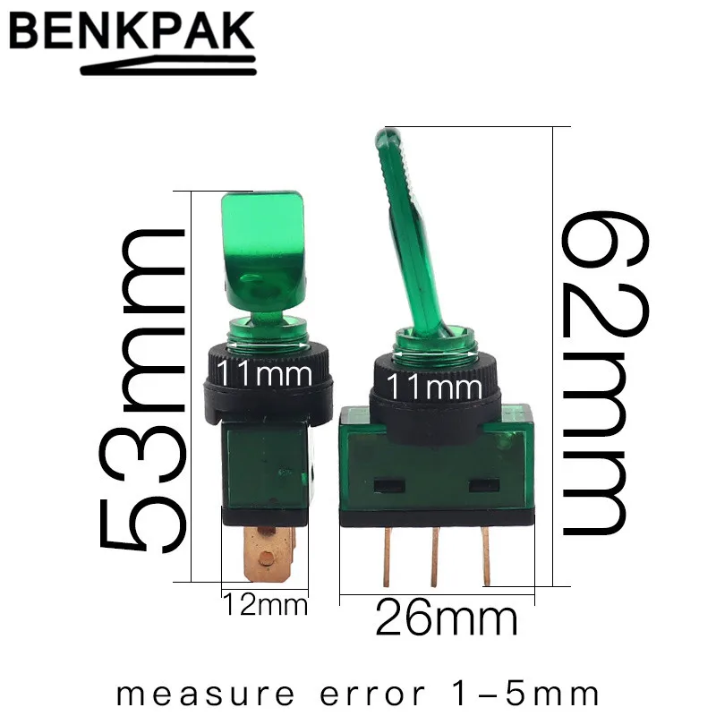 Автомобильный тумблер 3 Pin ВКЛ ВЫКЛ с лампой DC 12V 20A|lamp switch|on-off toggle switchswitch lamp |