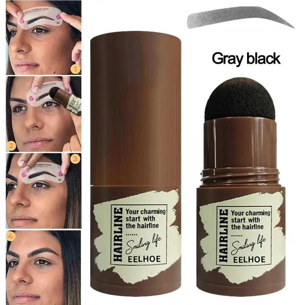 

One Step Eyebrow Stamp Shaping Kit Professional Eye Brow Gel Stamp Makeup Kit With 24 Reusable Eyebrow Stencils Eyebrow Brushes