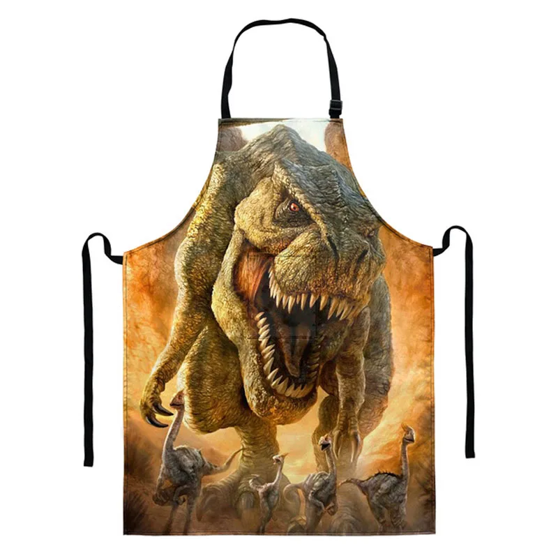 

Кухонный Фартук с 3D принтом Т-Рекс, водонепроницаемый, с карманами, для дома, ресторана, барбекю, кофейни