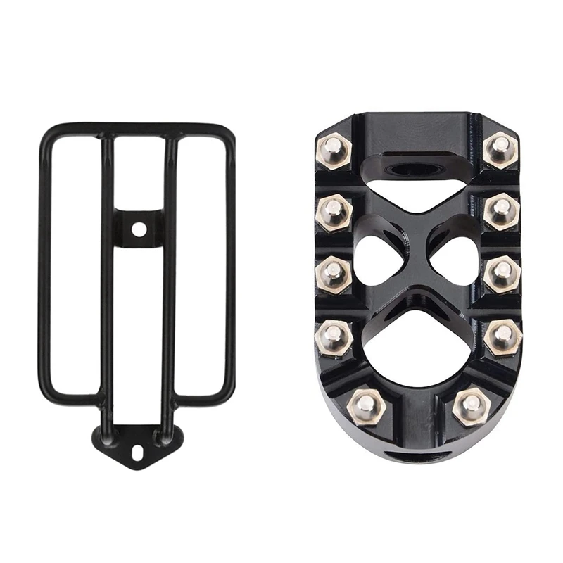 

1 Pcs Black Motorcycle Rear Solo Seat Luggage Rack & 1 Pcs Motorcycle Shifter Pegs Gear Shift Brake Foot Peg