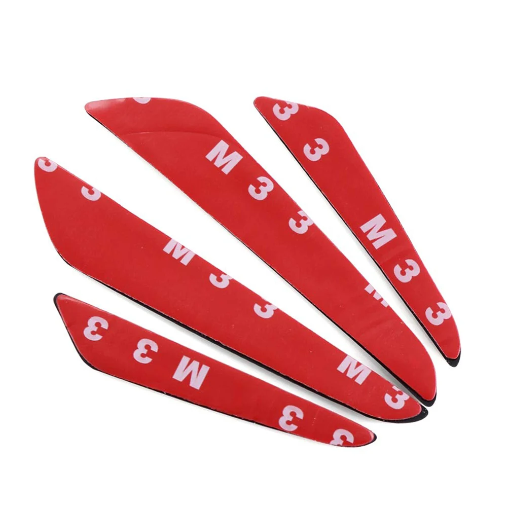 4 шт. WRC Логотип Двери устойчивые к царапинам полоски из углеродного волокна для