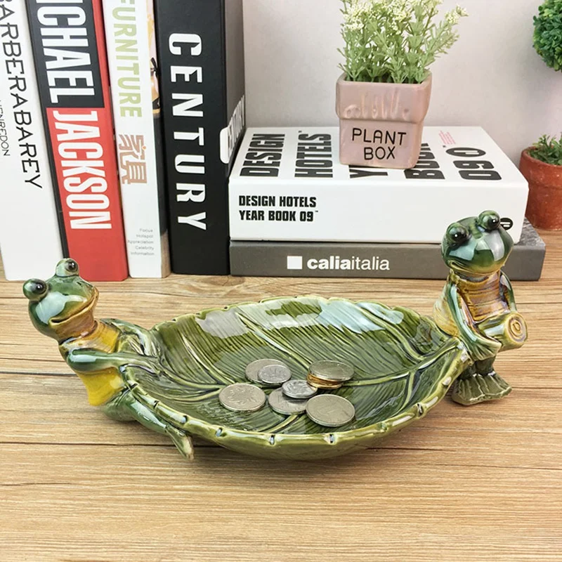 Забавная фарфоровая фигурка лягушки мыльница декоративная керамическая Коробка