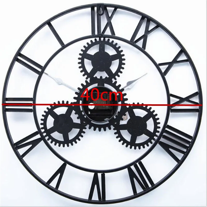 Часы в европейском стиле ретро металлические железные настенные часы с римскими