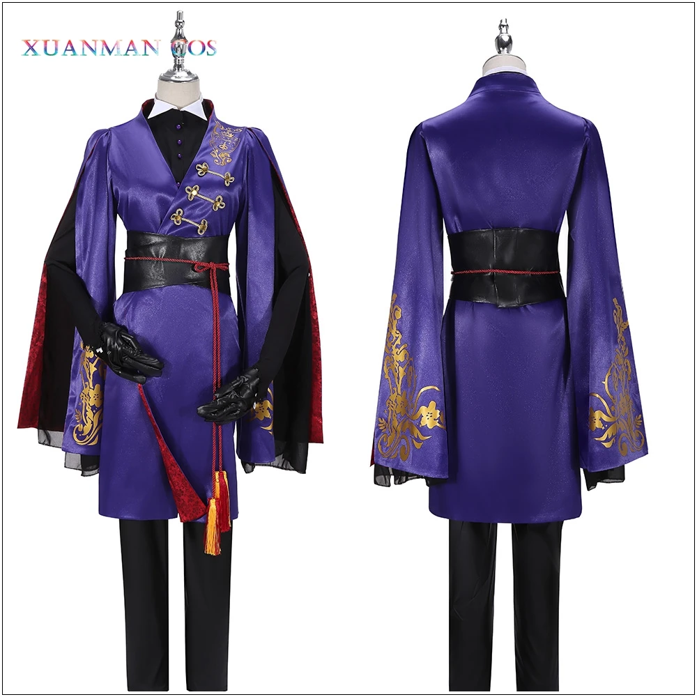 Twisted-Wonderland Snow Princess Rook Hunt Coat Pants Suit Purple Adult Clothing Halloween Cosplay Costume For Women Man Hat |