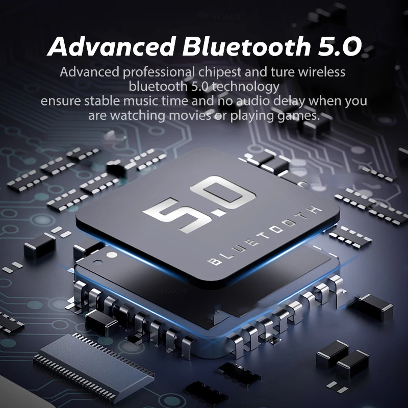 

TWS Bluetooth Earphones Wireless Headphones 2000mAh Charging Box Sports Waterproof Headsets HiFi Stereo Earbuds with Microphones