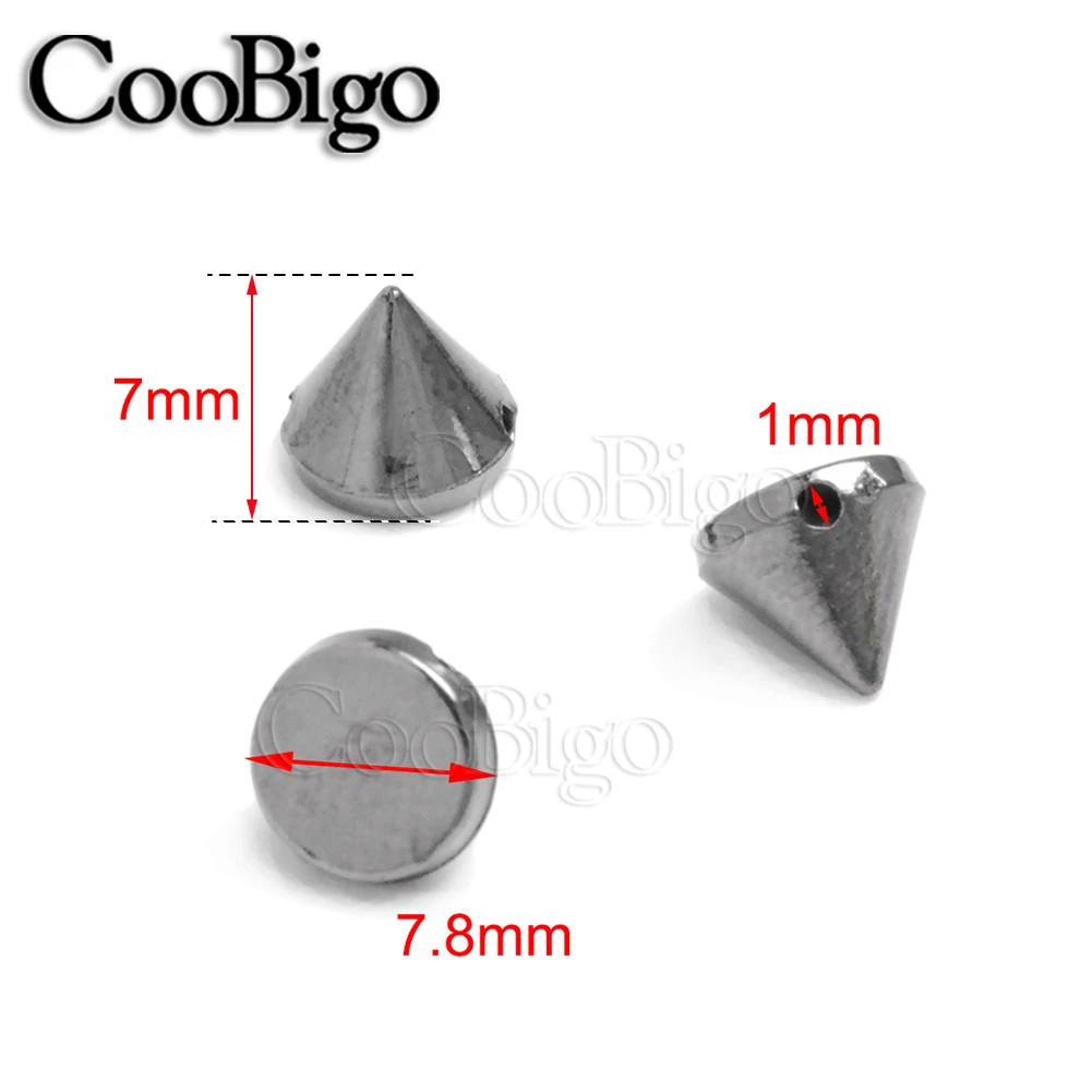 Конус с шипами и заклепками Спайк бисера Хип хоп панк кожа заклёпки сумка сапоги