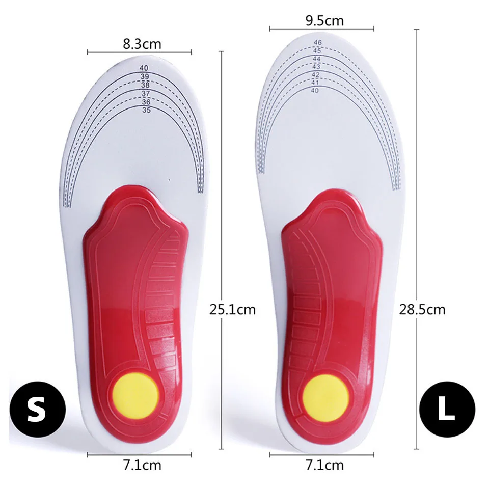 

2 pairs Orthotic insole High Arch Support Insoles Pad 3D Arch Support Flat Feet For Women / Men orthopedic Foot pain Unisex