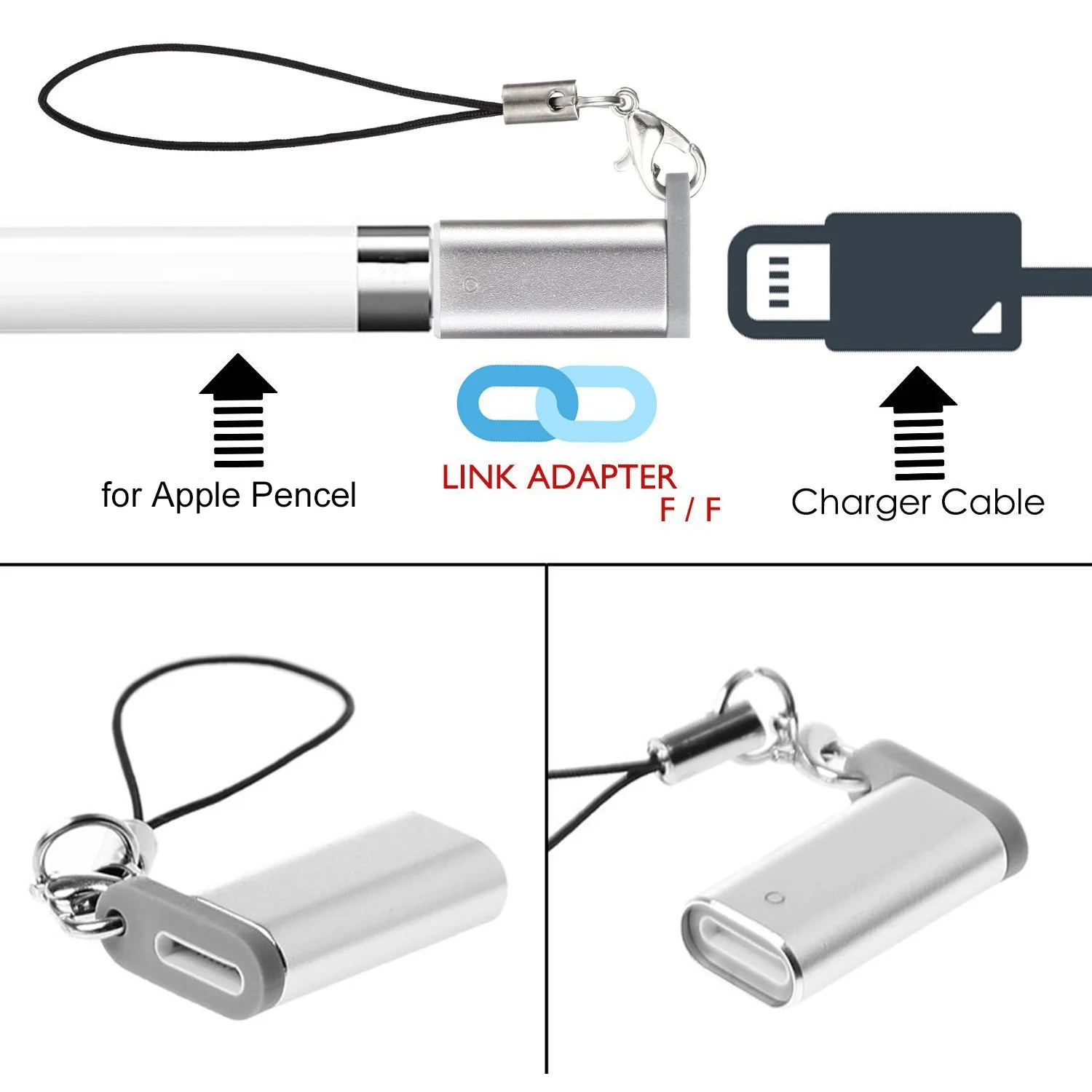 Адаптер зарядного устройства к USB разъему для зарядки Apple Pencil iPencil iPad Pro Pen
