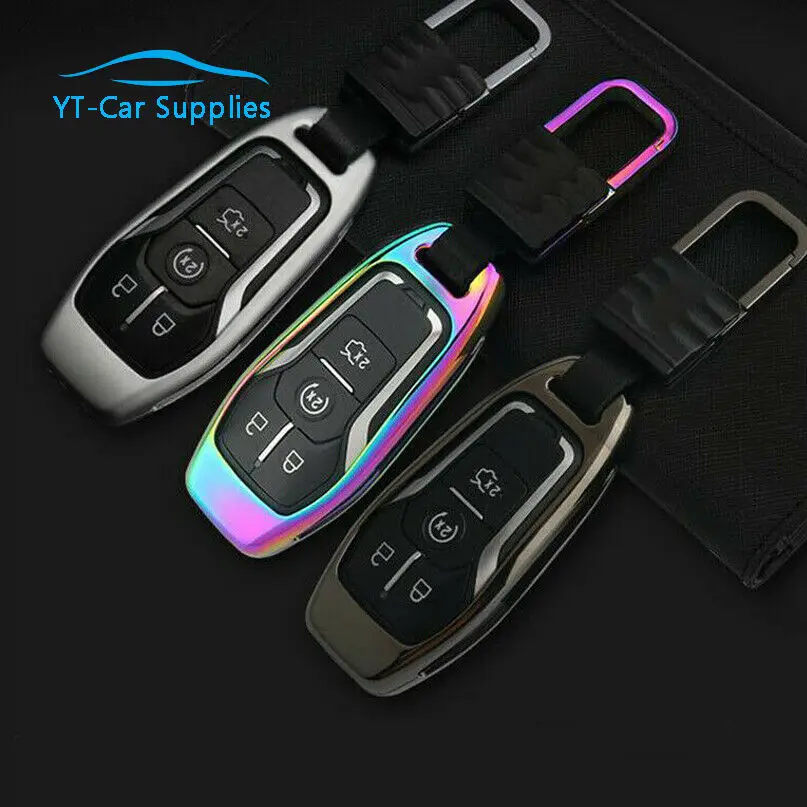 

Car key case remote modification key cover metal buckle shell unisex For Ford Taurus 2017 Explorer Mustang