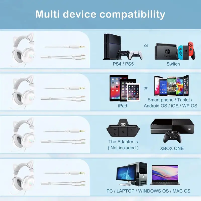 Беспроводные наушники X11 со съемными милыми кошачьими ушками и микрофоном |