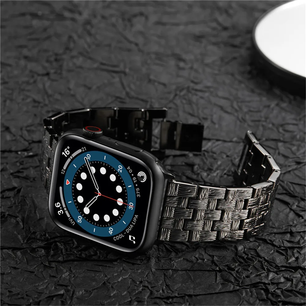 

NEW Steel Band for Apple Watch 6 Bands SE Series 5 4 44mm 40mm Creativity Metal Weave Strap for Iwatch 3 2 1 42mm 38mm Wristband