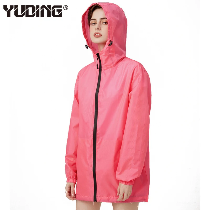 Женский плащ-дождевик Yuding короткий спортивный дождевик из полиэстера с
