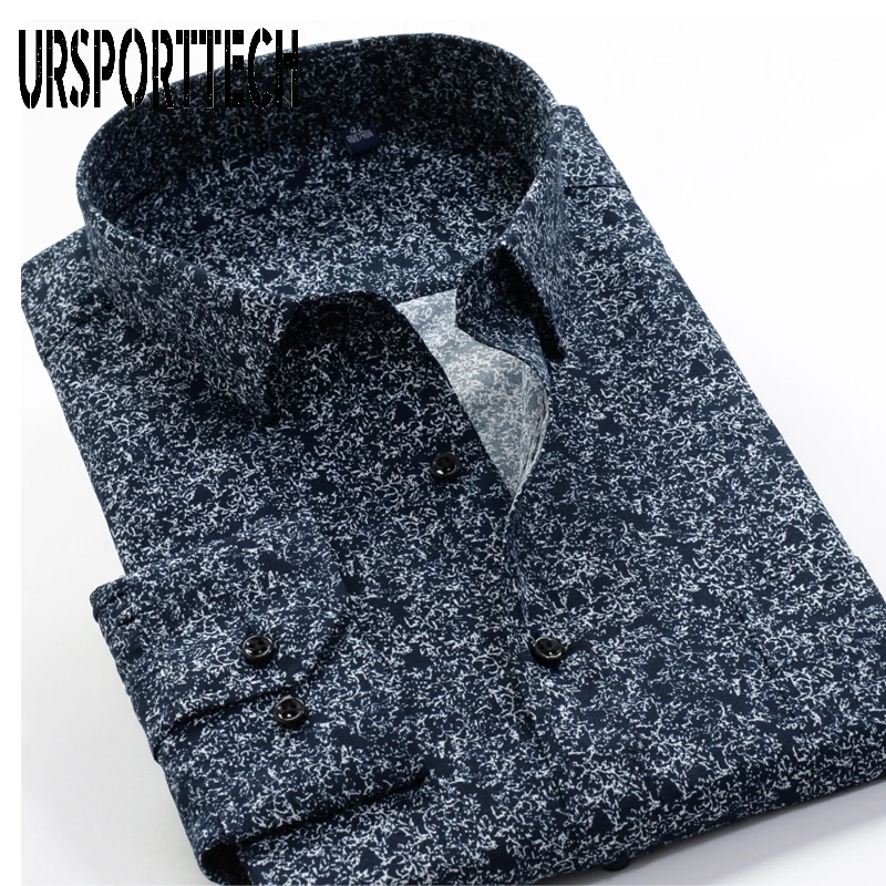 URSPORTTECH Большие размеры 8XL 9XL 10XL винтажные мужские рубашки с цветочным принтом